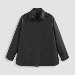 Leather jacket Plus Size Faux Leather Black 2XL Cider NWT